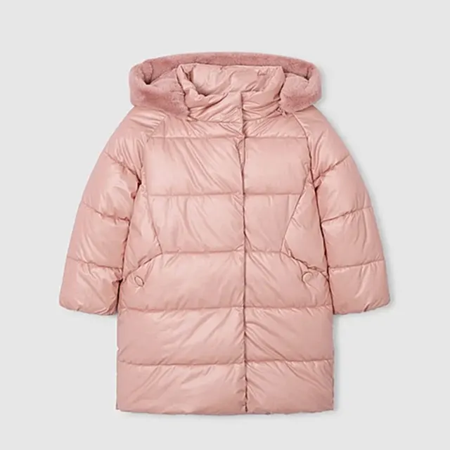 Mayoral Kışlık Kız Kapşonlu Uzun Mont Kaban Pembe