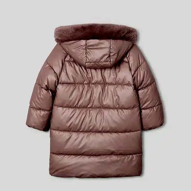 Mayoral Kışlık Kız Kapşonlu Uzun Mont Kaban Pembe