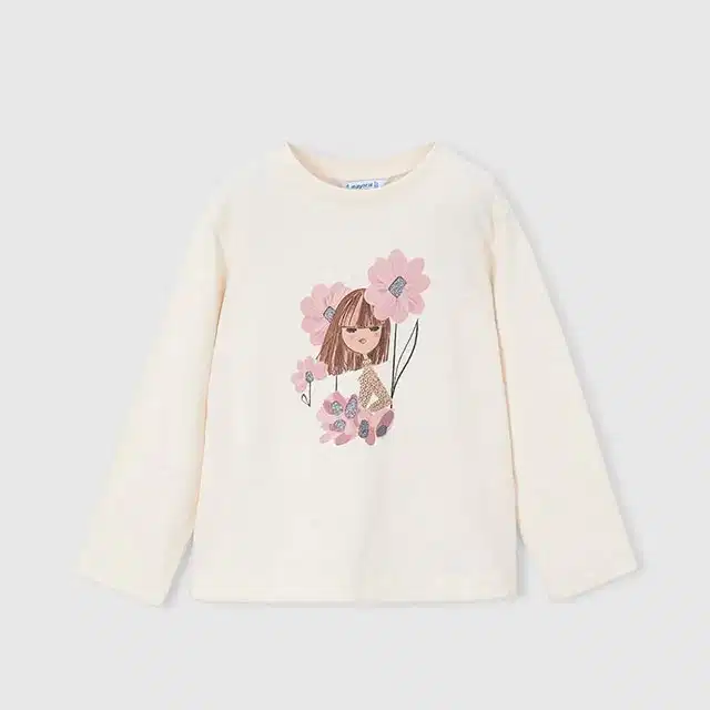 Mayoral Kışlık Kız Uzun Kol T-shirt Tayt Üçlü Set Pembe