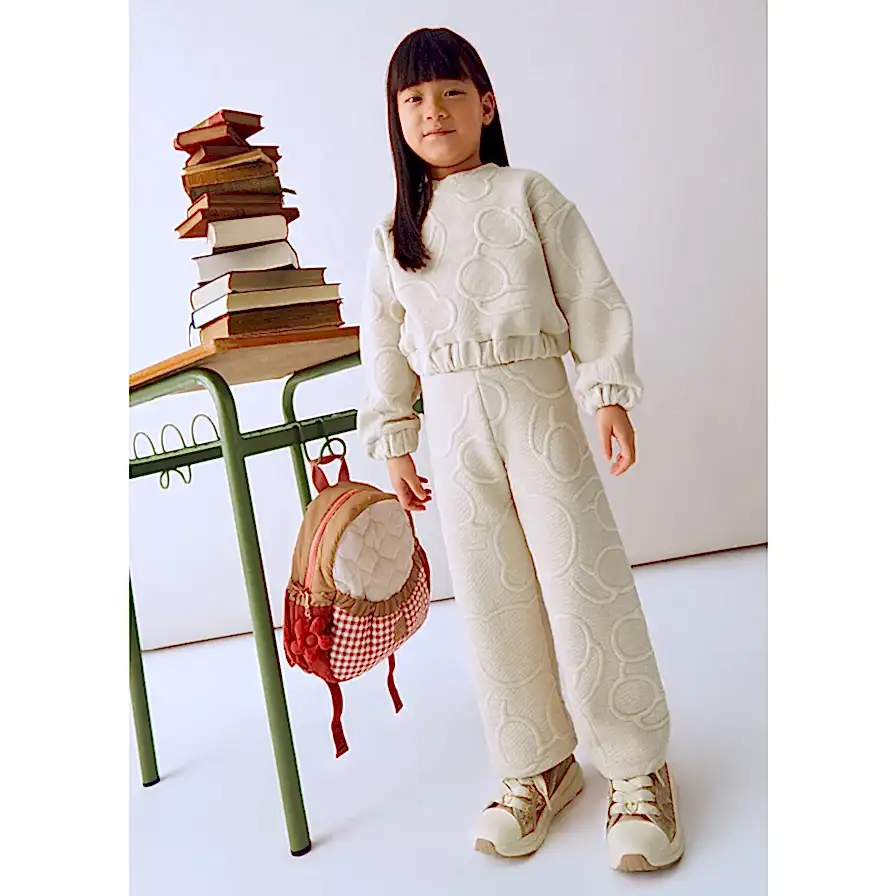 Mayoral Kışlık Kız Sweatshirt Eşofman Set Bej