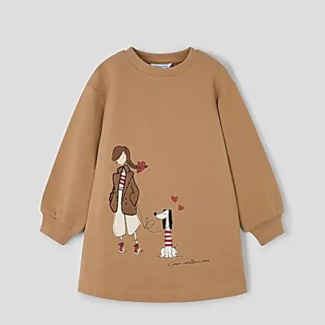 Mayoral Kışlık Kız Elbise Kahverengi