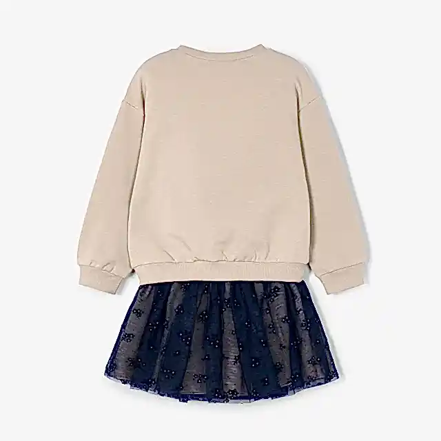 Mayoral Kışlık Kız Bluz Etek Set Bej
