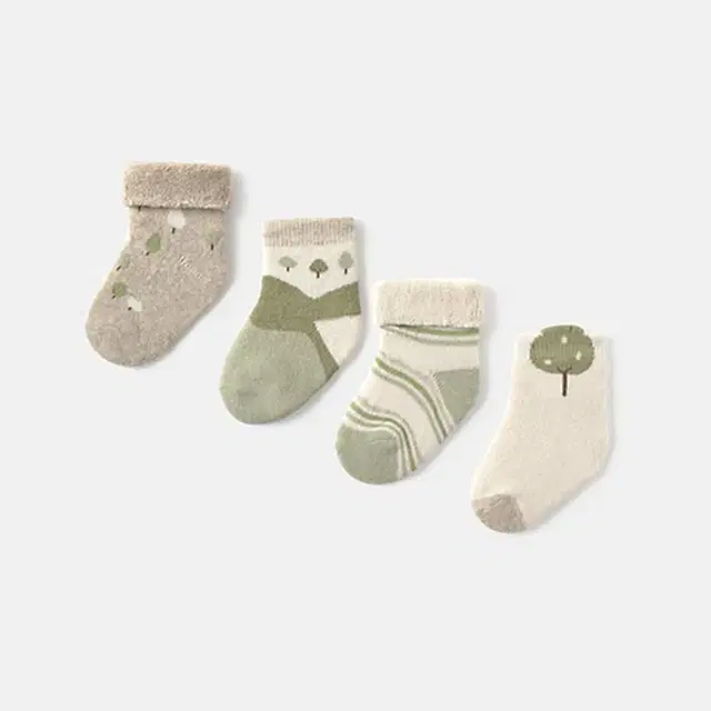 Mayoral Kışlık Erkek Bebek Çorap Dörtlü Set Yeşil