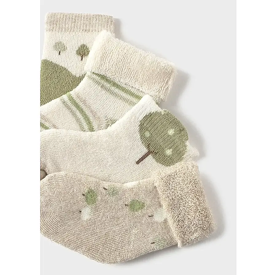 Mayoral Kışlık Erkek Bebek Çorap Dörtlü Set Yeşil