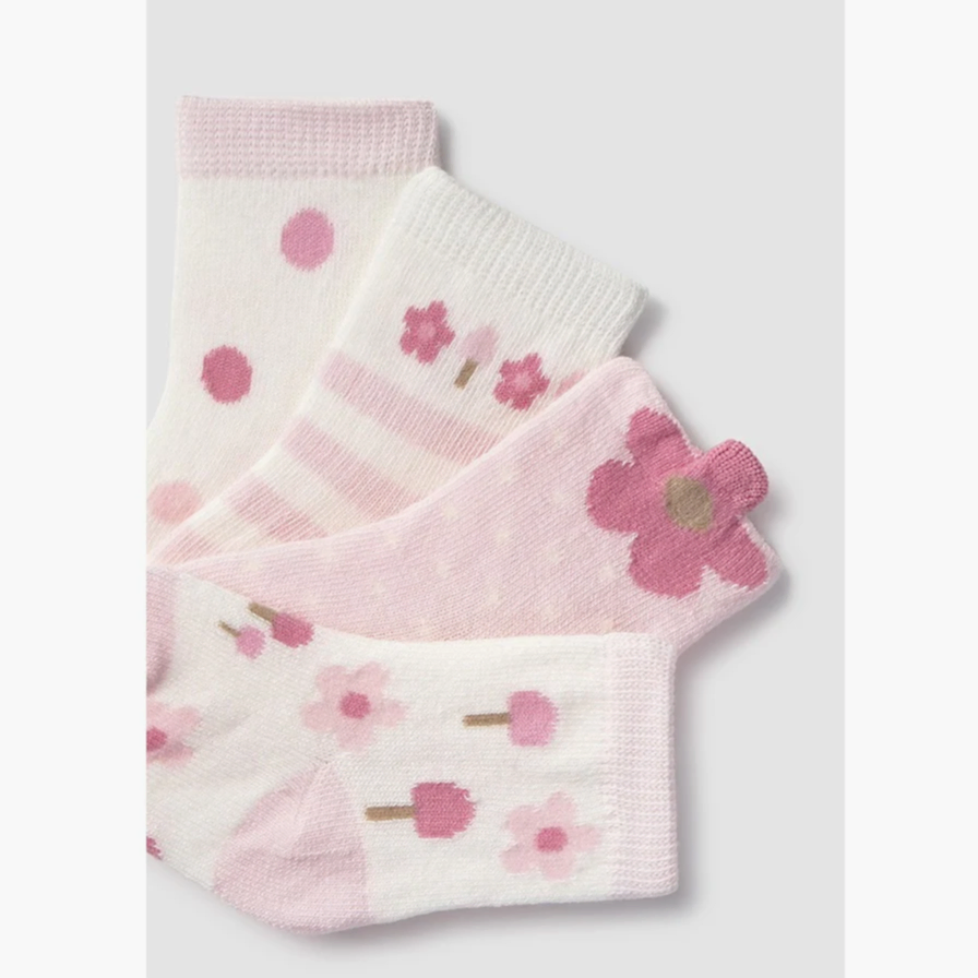 Mayoral Kışlık Kız Bebek Çorap Dörtlü Set Pembe