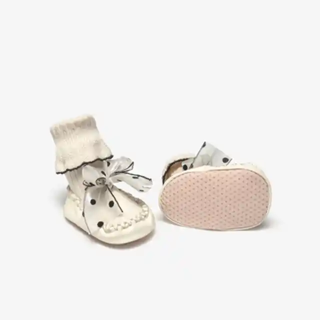 Mayoral Kışlık Kız Bebek Örme Bot Patik Ekru