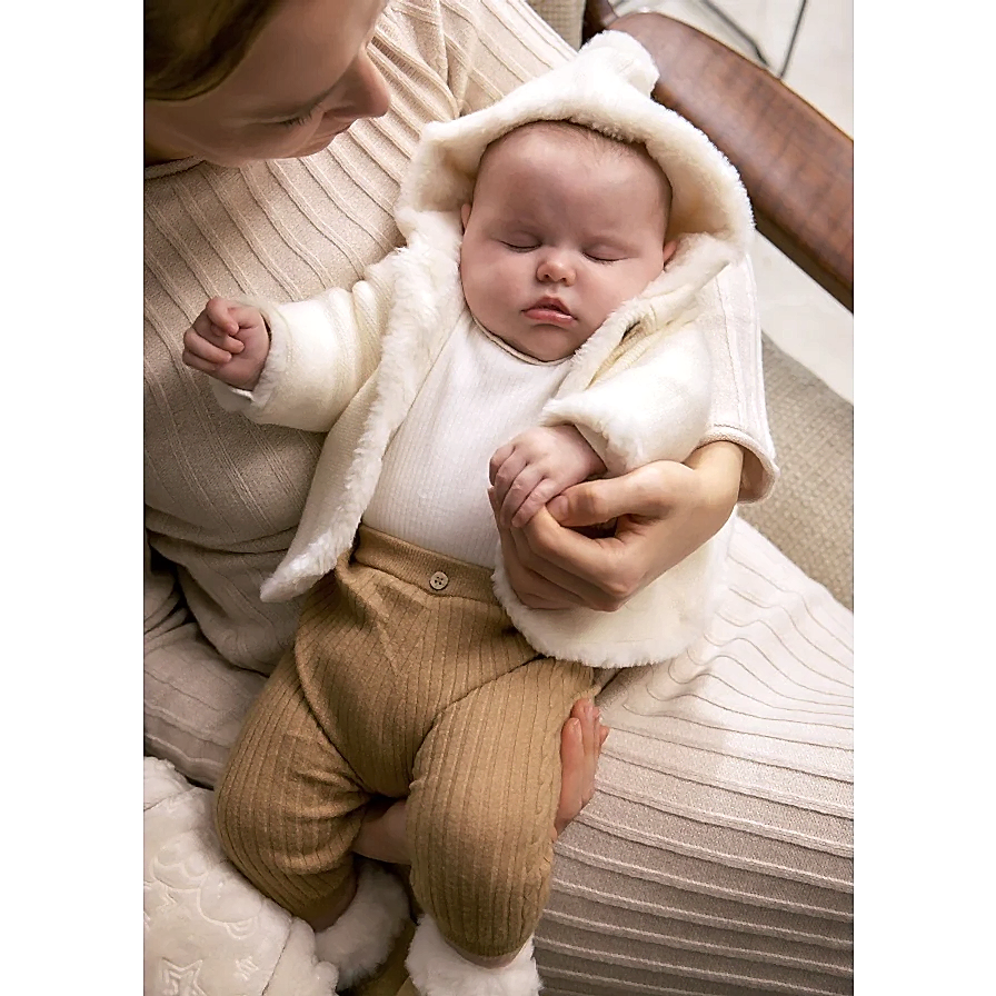 Mayoral Kışlık Kız Bebek Örme Tayt Pantolon Bej