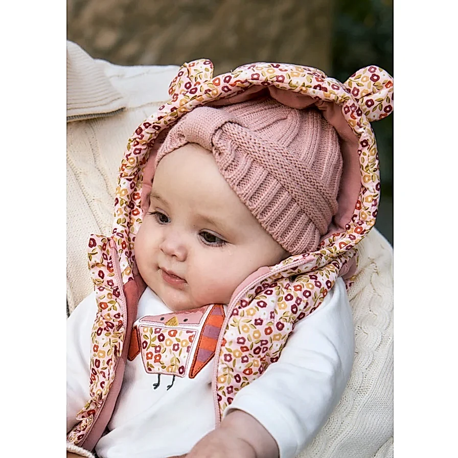 Mayoral Kışlık Kız Bebek Örme Bere Eldiven Set Pembe