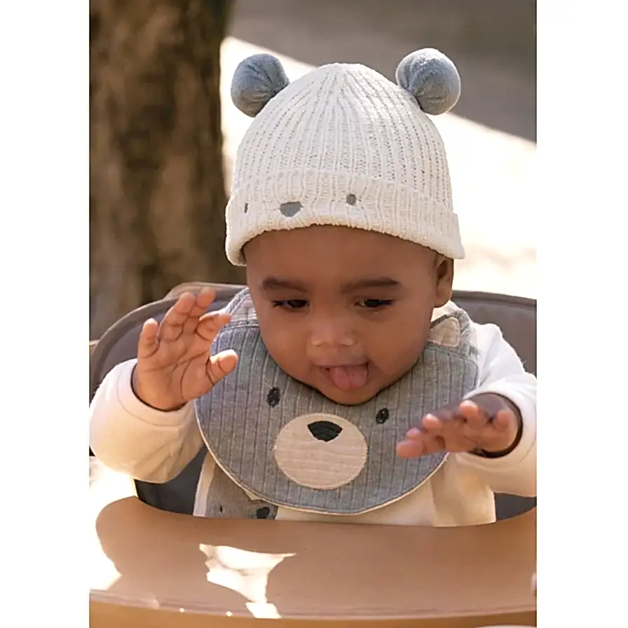 Mayoral Kışlık Erkek Bebek Örme Bere Eldiven Set Ekru