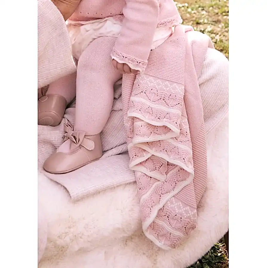 Mayoral Kışlık Bebek Triko Battaniye Pembe