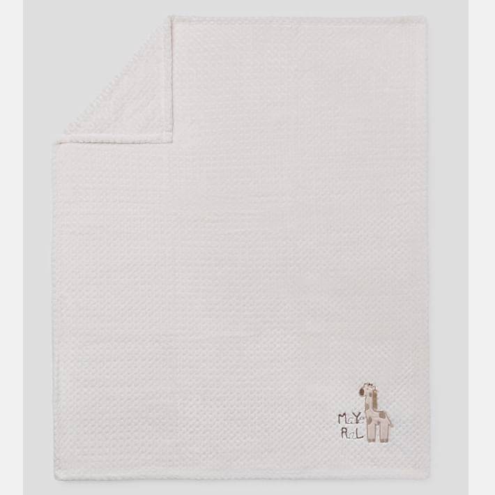 Mayoral Kışlık Bebek Kürklü Battaniye Ekru