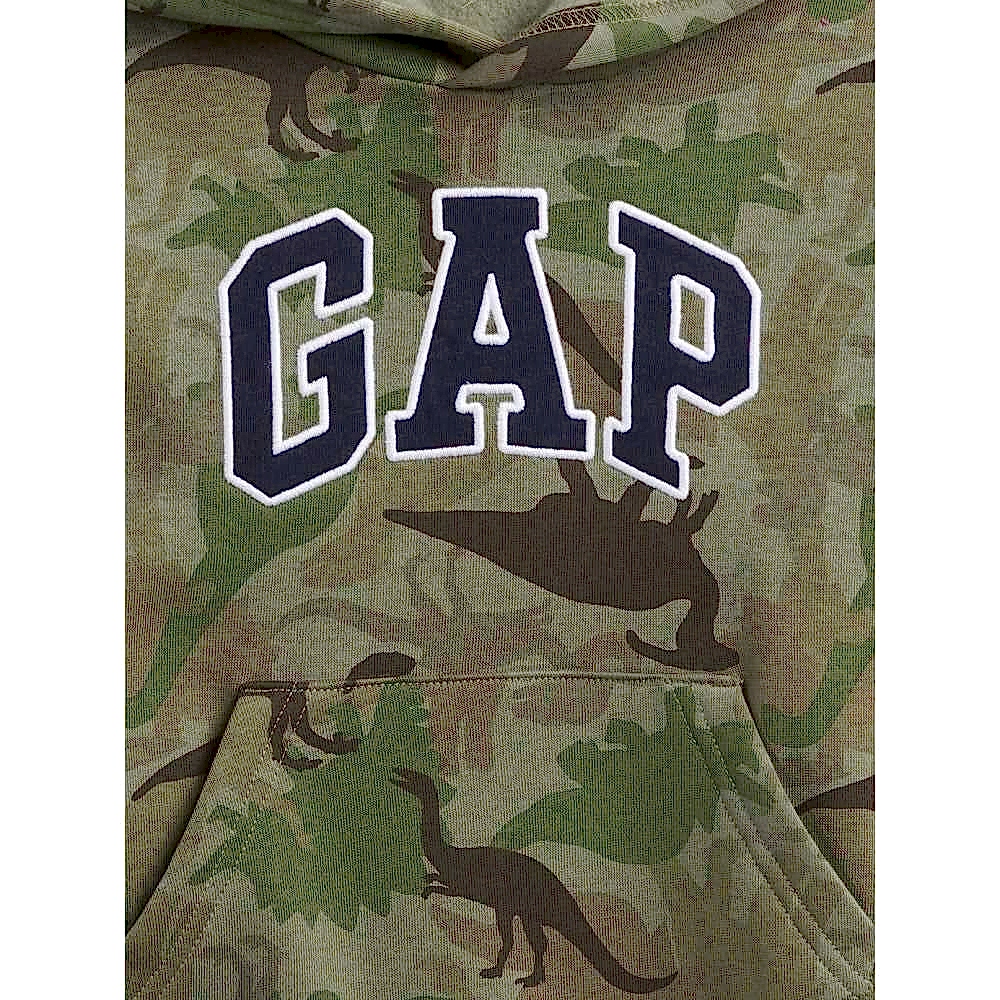 GAP Logolu Kışlık Erkek Bebek Kapüşonlu Sweatshirt Yeşil