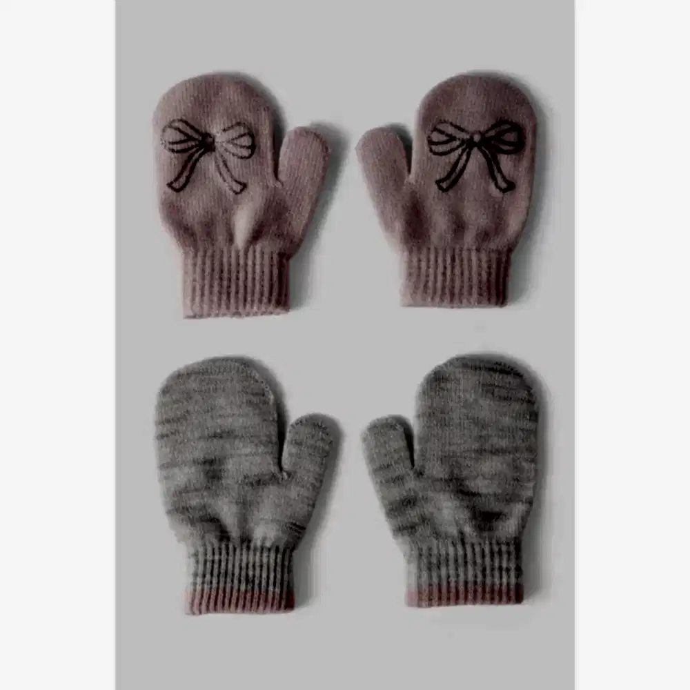 Carter's Kız Çocuk Desenli 2'li Eldiven Pembe