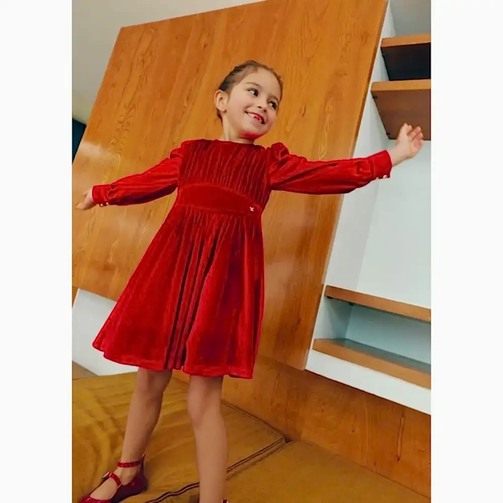 Abel & Lula Kışlık Kız Elbise Kırmızı