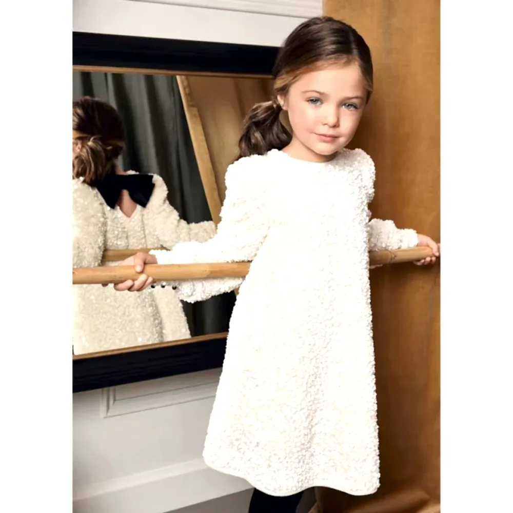 Abel & Lula Kışlık Kız Elbise Ekru