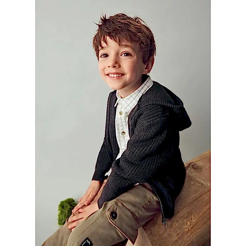 Mayoral Kışlık Erkek Örme Kapşonlu Ceket Siyah