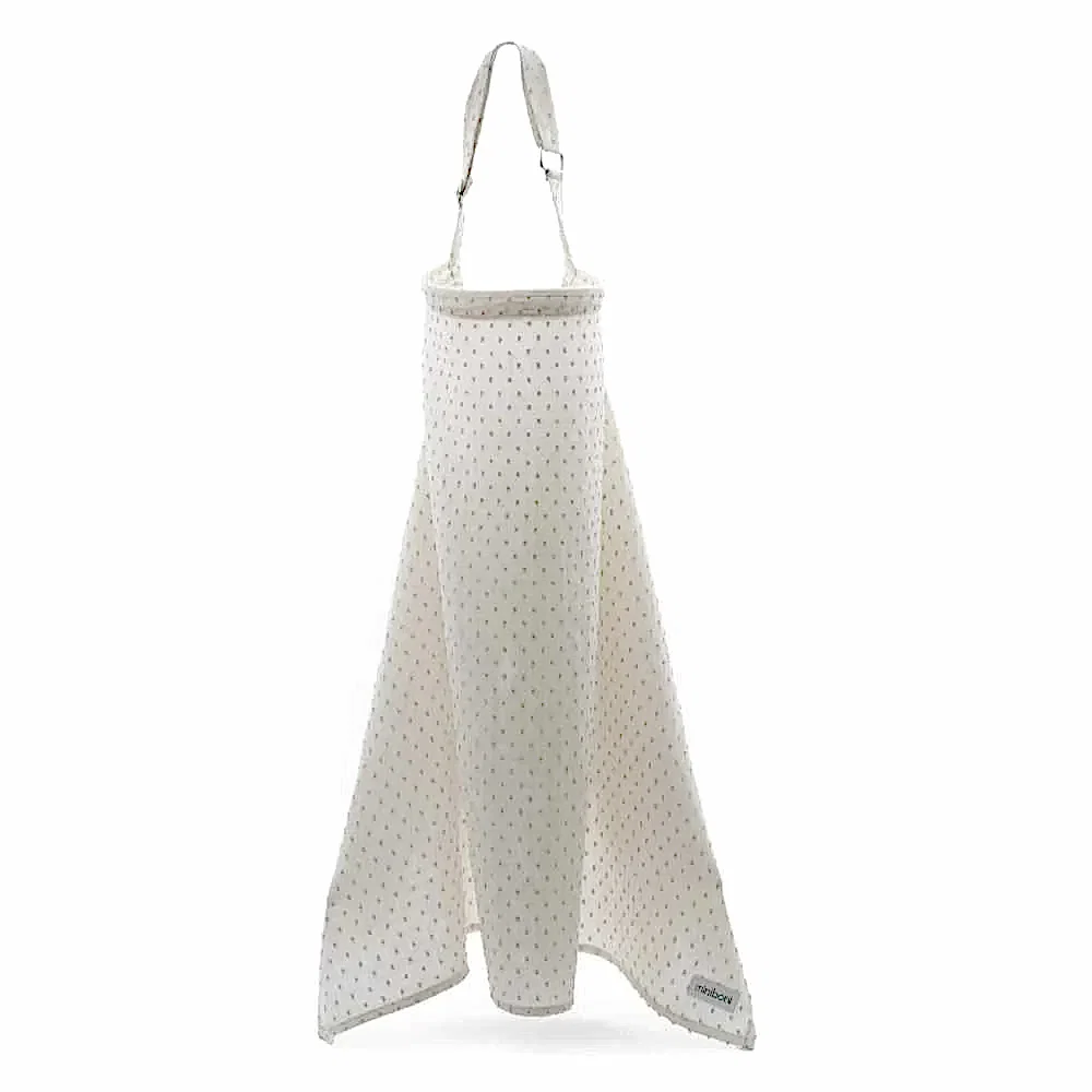 Miniboni Müslin Emzirme Örtüsü White Gri