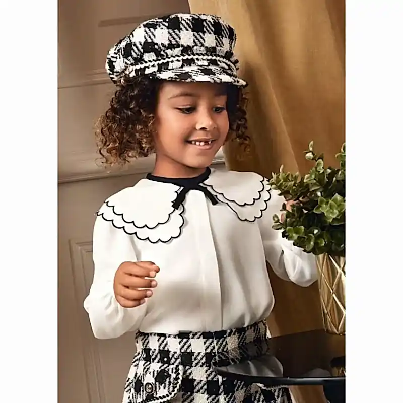 Abel & Lula Kışlık Kız Uzun Kol Bluz Ekru