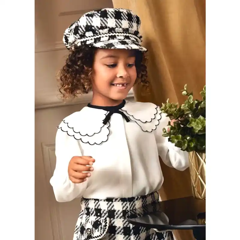 Abel & Lula Kışlık Kız Uzun Kol Bluz Ekru