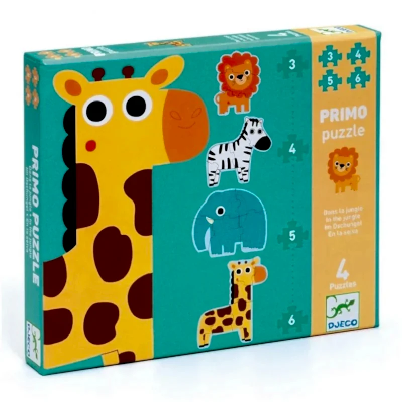Djeco İlerleyen Puzzle In The Jungle - 3,4,6,9 Pcs