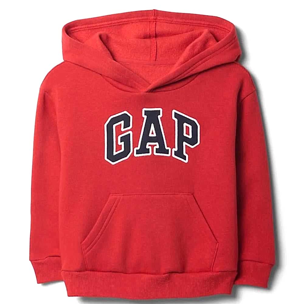 GAP Logolu Erkek Çocuk Relaxed Havlu Kumaş S-Shirt Kırmızı