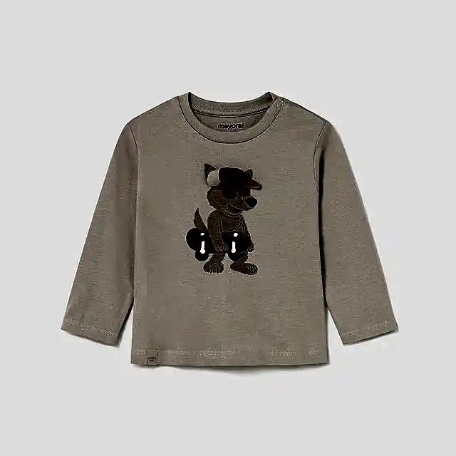 Mayoral Kışlık Erkek Bebek Uzun Kol T-shirt Bej