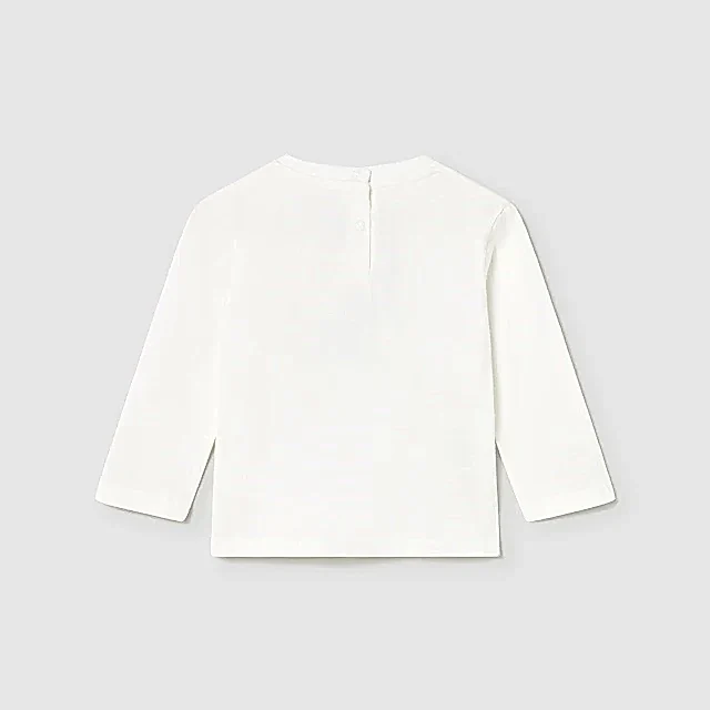 Mayoral Kışlık Erkek Bebek Uzun Kol T-shirt Ekru