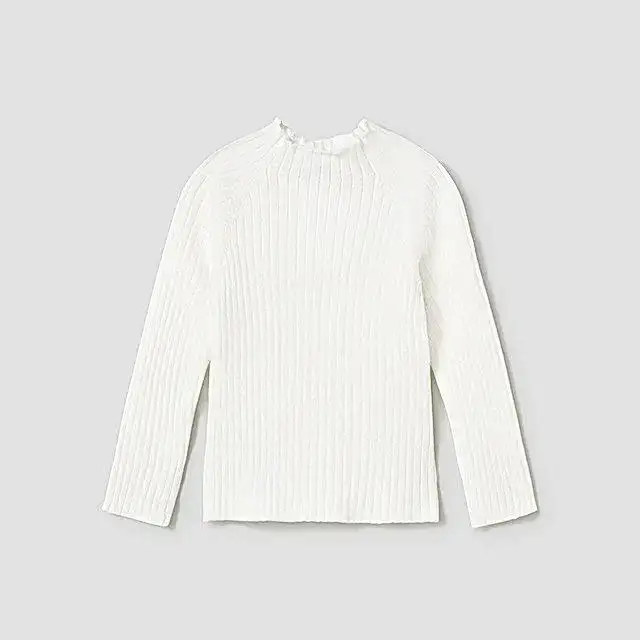 Mayoral Kışlık Kız Bebek Balıkçı Yaka Örme Kazak Ekru