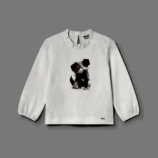 Mayoral Kışlık Kız Bebek Uzun Kol T-shirt Ekru