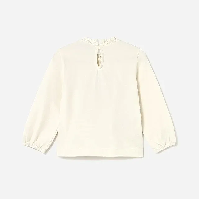 Mayoral Kışlık Kız Bebek Uzun Kol T-shirt Ekru