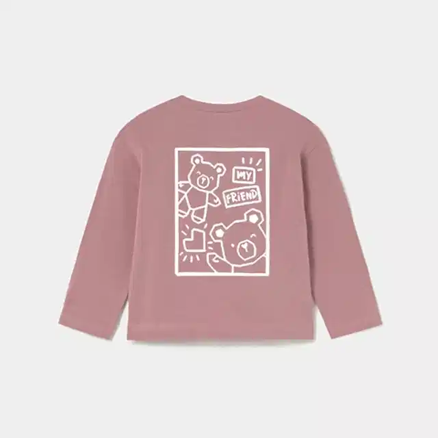Mayoral Kışlık Kız Bebek Uzun Kol T-shirt Pembe