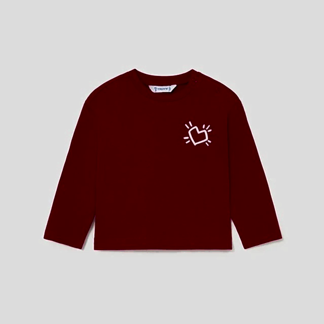 Mayoral Kışlık Kız Bebek Uzun Kol T-shirt Kırmızı
