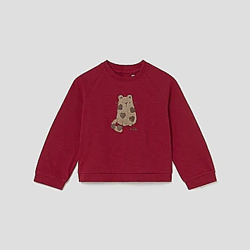Mayoral Kışlık Kız Bebek Uzun Kol Sweatshirt Kırmızı