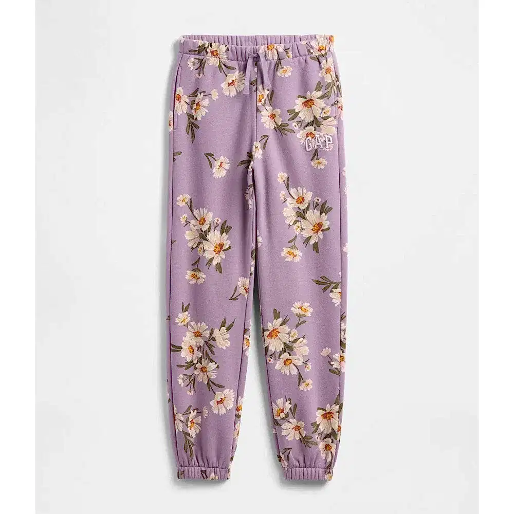 GAP Logolu Kışlık Kız Çocuk Jogger Eşofman Altı Mor