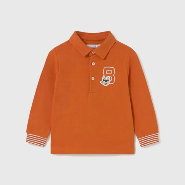 Mayoral Kışlık Erkek Bebek Polo Uzun Kol T-shirt Turuncu