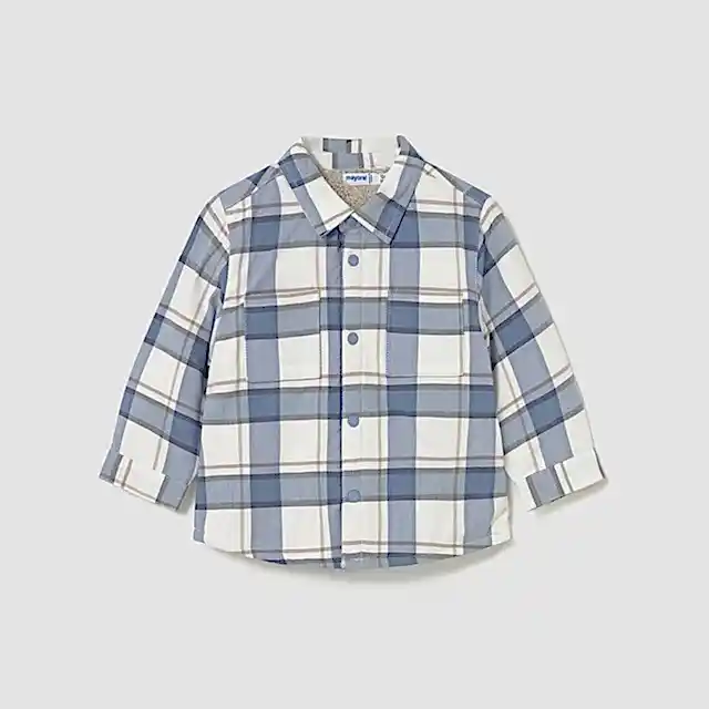Mayoral Kışlık Erkek Bebek Ekose Gömlek Mavi