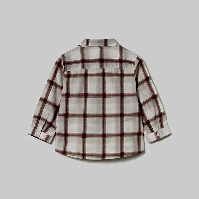 Mayoral Kışlık Erkek Bebek Ekose Gömlek Turuncu