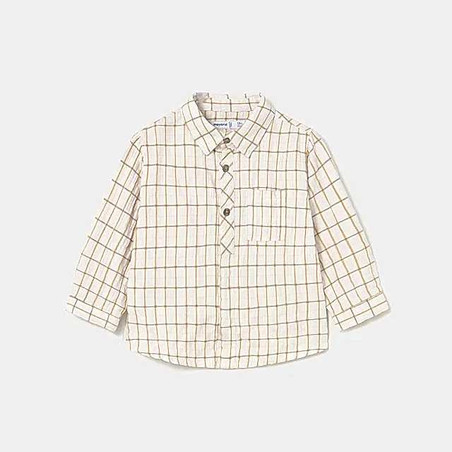 Mayoral Kışlık Erkek Bebek Uzun Kol Gömlek Ekru