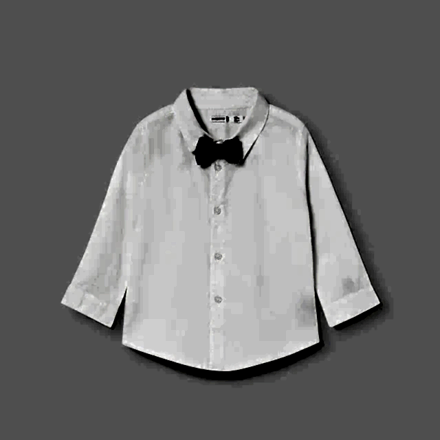 Mayoral Kışlık Erkek Bebek Uzun Kol Papyonlu Gömlek Ekru