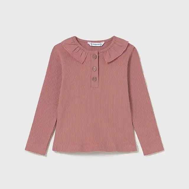 Mayoral Kışlık Kız Bebek Uzun Kol T-shirt Kahverengi