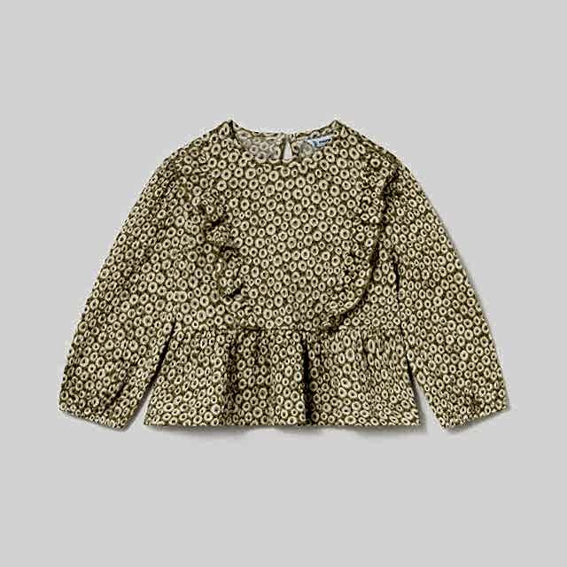 Mayoral Kışlık Kız Bebek Uzun Kol Bluz Yeşil