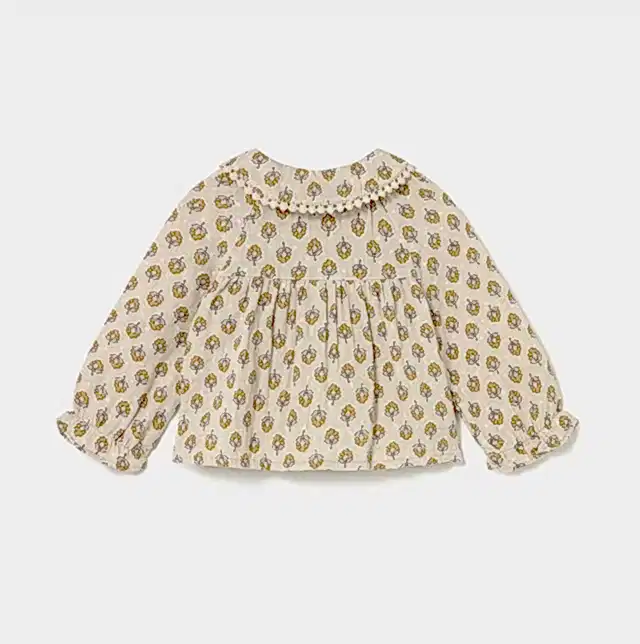 Mayoral Kışlık Kız Bebek Uzun Kol Bluz Kahverengi