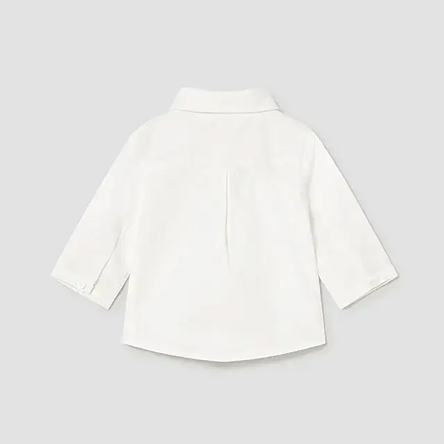 Mayoral Kışlık Erkek Bebek Uzun Kol Papyonlu Gömlek Ekru