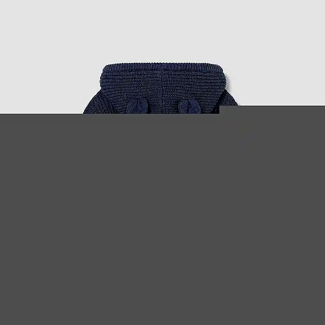 Mayoral Kışlık Erkek Bebek Örme Kapşonlu Kürklü Ceket Mavi