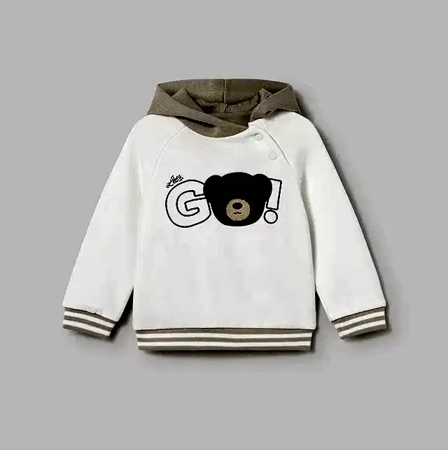 Mayoral Kışlık Erkek Bebek Kapşonlu Sweatshirt Ekru