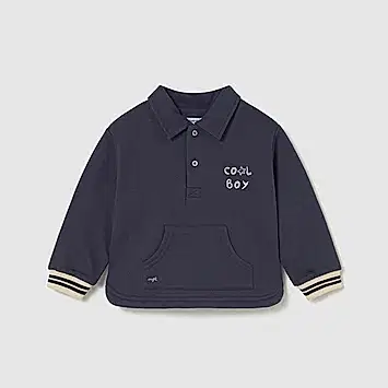 Mayoral Kışlık Erkek Bebek Polo Yaka Sweatshirt Lacivert