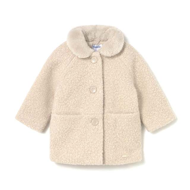 Mayoral Kışlık Kız Bebek Kürk Palto Bej