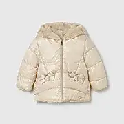 Mayoral Kışlık Kız Bebek Çift Taraflı Kapşonlu Kürklü Mont Bej