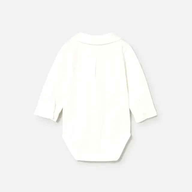 Mayoral Kışlık Erkek Bebek Uzun Kol Gömlek Body Ekru