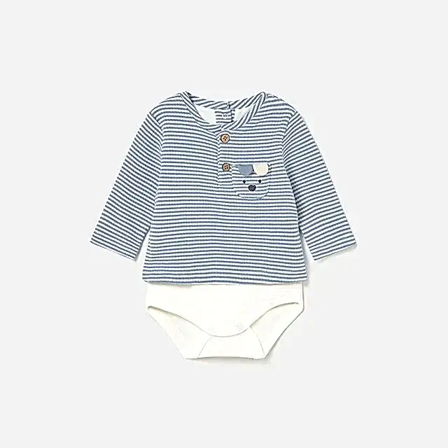 Mayoral Kışlık Erkek Bebek Uzun Kol Sweatshirt Body Mavi